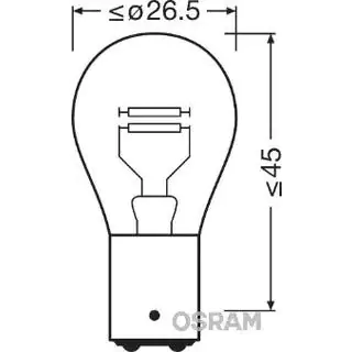Ampoule de Signalisation Osram 7537 P21/5W 24V 21W BA15d photo 2