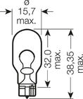 Ampoule de signalisation Philips 12067 W16W 12V W2.1x9.5d photo 2
