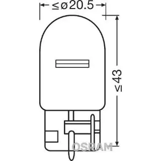 Ampoule de signalisation Osram 7505 W21W 12V 21W W3x16d (1 pc) photo 2