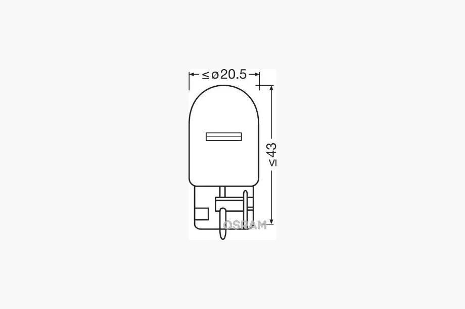 Ampoule de signalisation Osram 7505 W21W 12V 21W W3x16d (1 pc) Photo 2