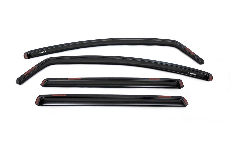 Audi Q7 2005-2015 Déflecteurs de vitre encastrés (4 pcs, HIC) Image
