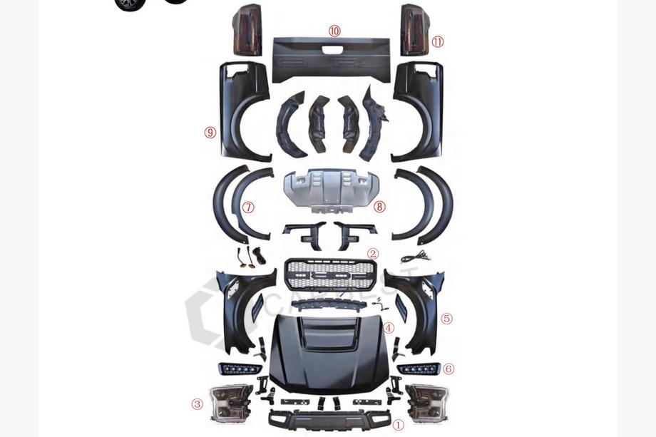 Ford Ranger 2011–2022 Kit Carrosserie (Design F150 Raptor 2015-2020) Image