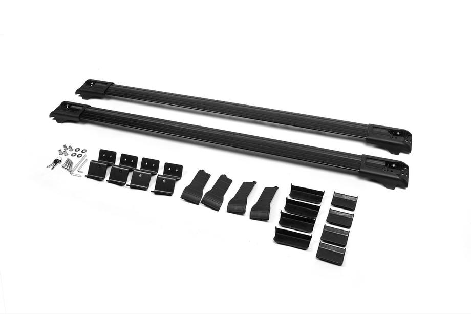 Renault Duster 2018-2024 Barres de toit pour barres longitudinales verrouillables Wingbar V1 (2 pcs) Noir Photo 14