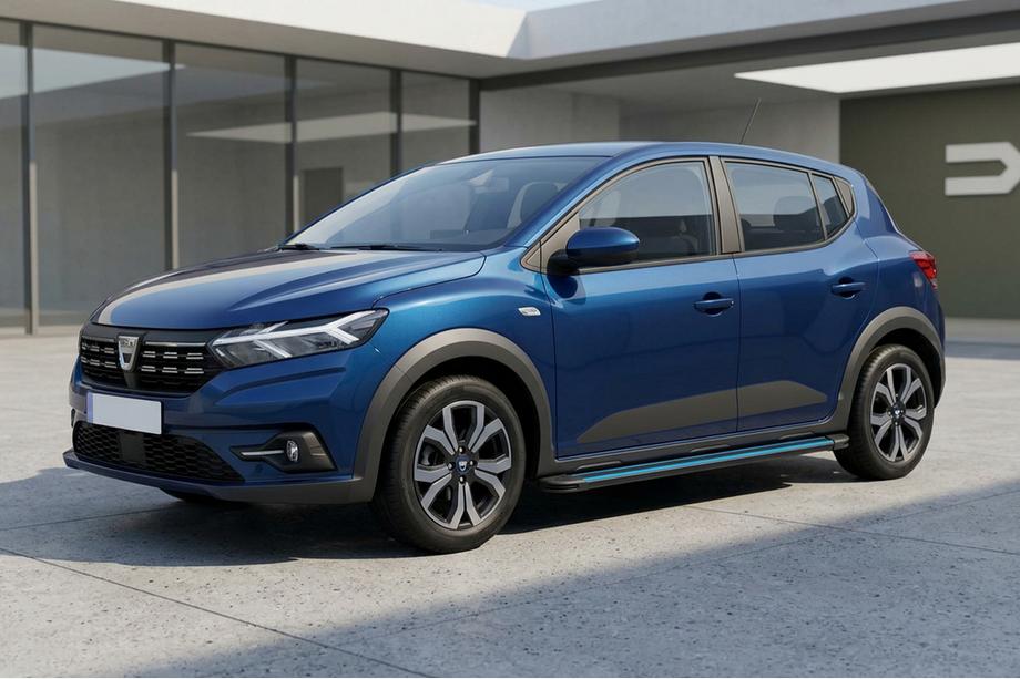 Dacia Sandero 2021- Marchepieds Latéraux Maya Blue (2 pcs, Aluminium) Image