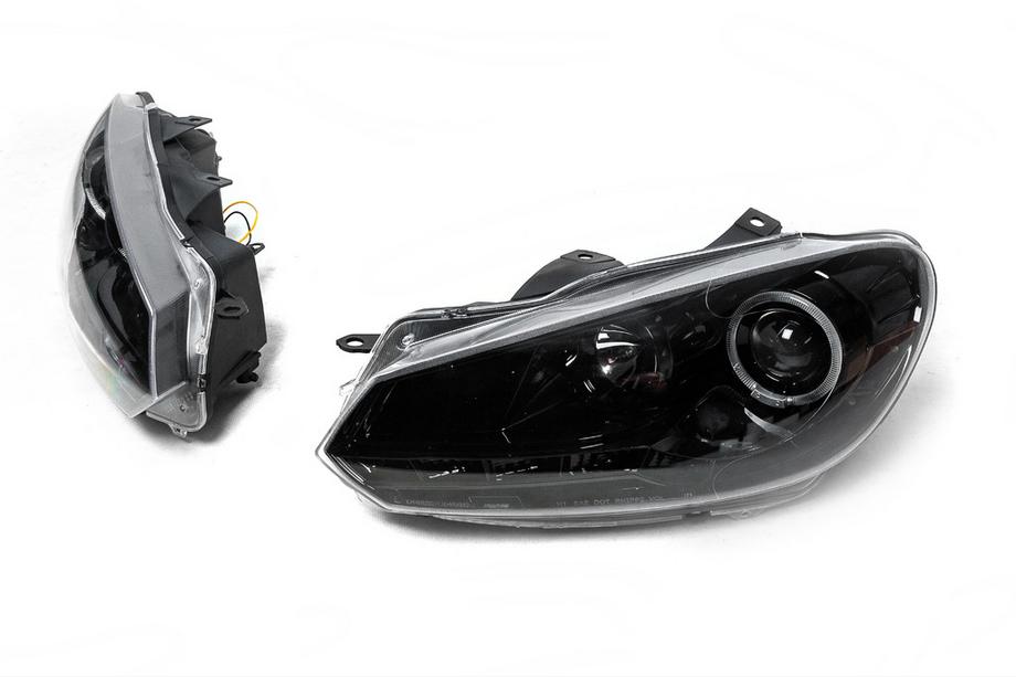 Volkswagen Golf 6 2008-2014 Phares Avant Black (2 pcs, LED) Photo 2