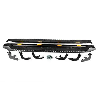 Marchepieds latéraux Dakar V1 avec LED (2 pcs, métal) Toyota Hilux 2015- photo 3