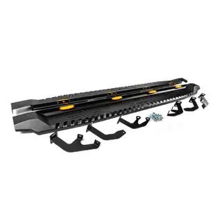 Marchepieds latéraux Dakar V1 avec LED (2 pcs, métal) Toyota Hilux 2015- photo 2