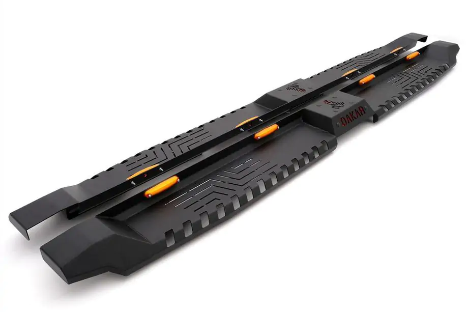 Mitsubishi L200 2015-2024 Marchepieds latéraux Dakar V2 avec LED (2015-2019, 2 pcs, métal) Photo 4