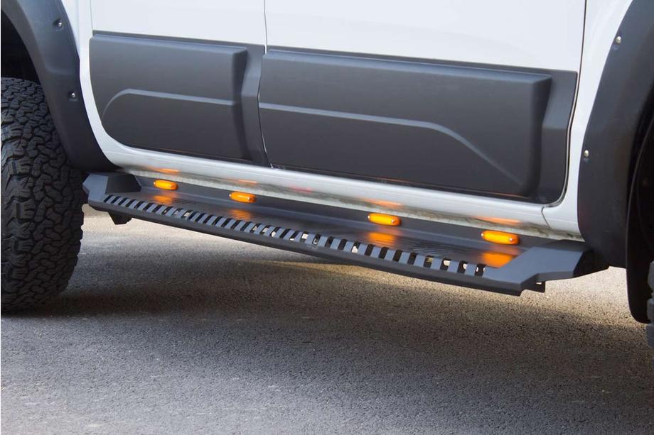 Ford Ranger 2011–2022 Marchepieds latéraux Dakar V1 avec LED (2 pcs, métal) Photo 2