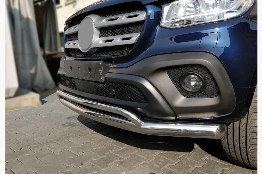 Mercedes X class 2017-2020 Barre frontale double Vegas (inox, 76mm) Image