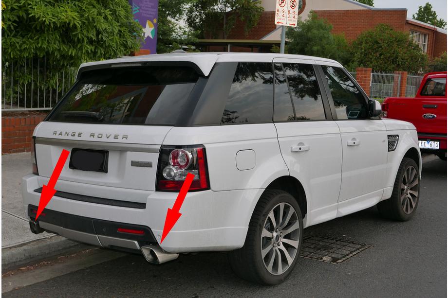 Range Rover Sport 2005-2013 Embouts d'échappement V2 (2 pcs, inox) Image