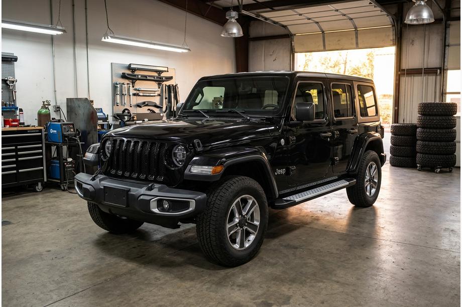 Jeep Wrangler 2018- Marchepieds latéraux Allmond Grey (2 pcs, aluminium) Image