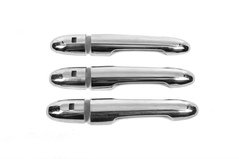 Mercedes Vito W639 2004-2014 Couvre-poignées chromés avec trou carré (3 pcs, inox) Photo 2