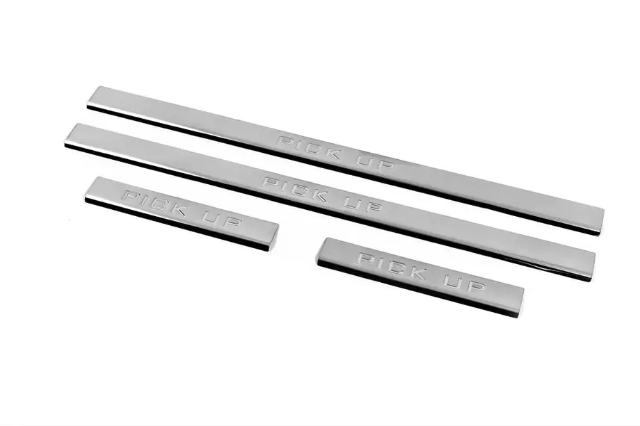 Nissan NP300 1999-2015 Seuils de Porte Carmos V3 (4 pcs, Inox) Photo 1