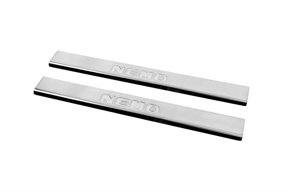 Citroen Nemo 2007-2017 Seuils de porte Carmos V2 (2 pcs, inox) Image