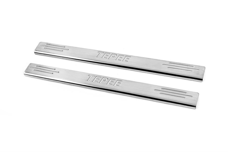 Peugeot Partner Tepee 2008-2018 Seuils de porte Carmos V2 inox Photo 1