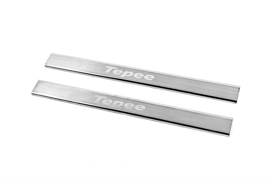 Peugeot Partner Tepee 2008-2018 Seuils de porte Carmos V3 inox Portes avant (2 pcs) Photo 2