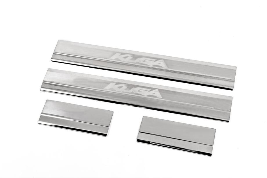 Ford Kuga 2008-2013 Seuils de porte Carmos V2 (4 pcs, inox) Image