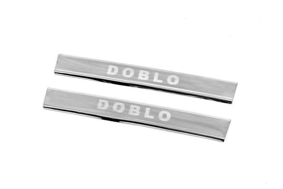Fiat Doblo I 2005-2010 Seuils de porte V3 (Carmos, 2 pcs, inox) Photo 1