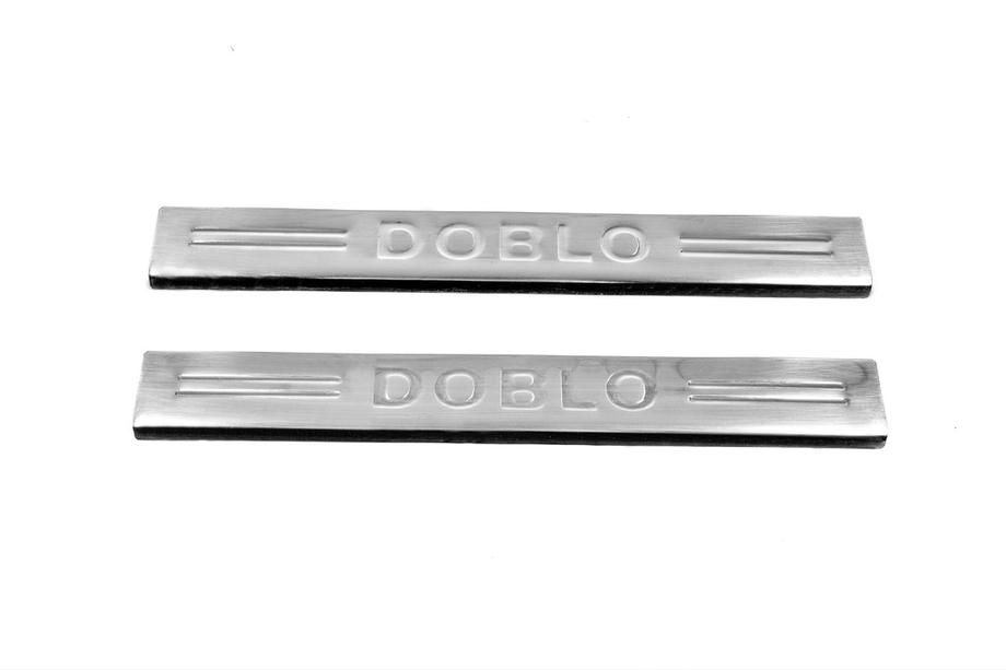 Fiat Doblo I 2005-2010 Seuils de porte V4 (Carmos, 2 pcs, inox) Photo 2