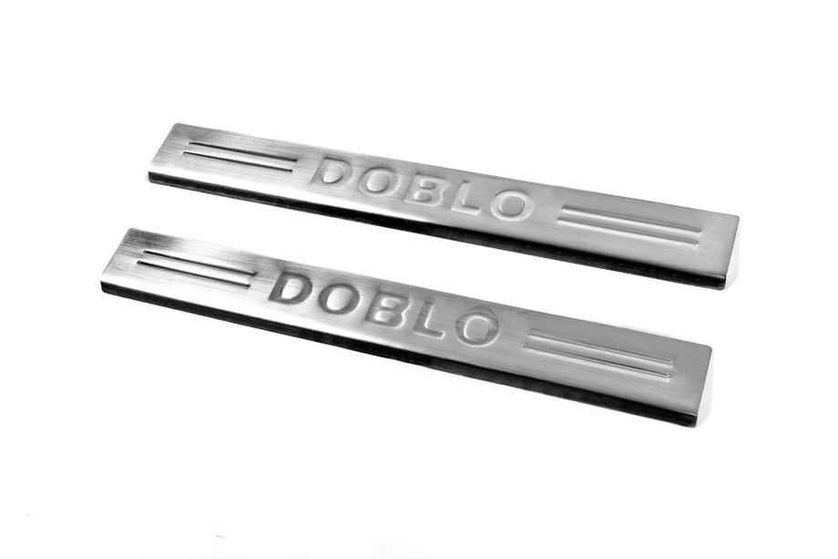 Fiat Doblo I 2005-2010 Seuils de porte V4 (Carmos, 2 pcs, inox) Photo 1