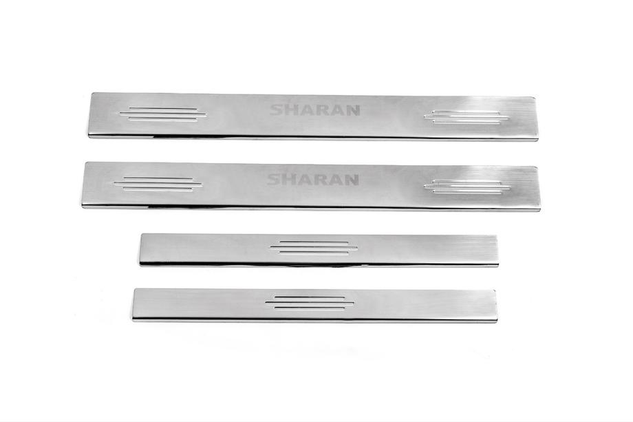 Volkswagen Sharan 1995-2010 Seuils de porte Carmos V2 (4 pcs, inox) Photo 2