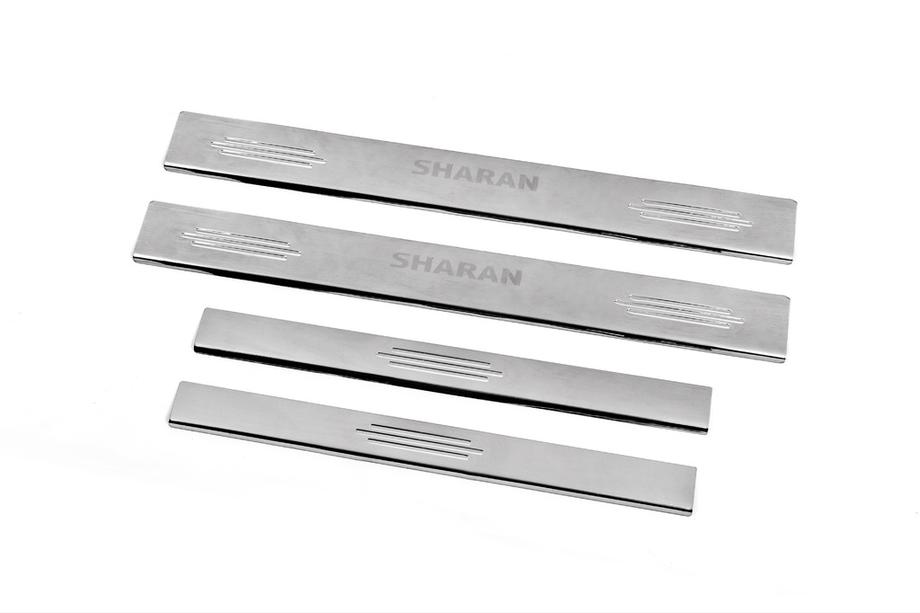 Volkswagen Sharan 1995-2010 Seuils de porte Carmos V2 (4 pcs, inox) Image