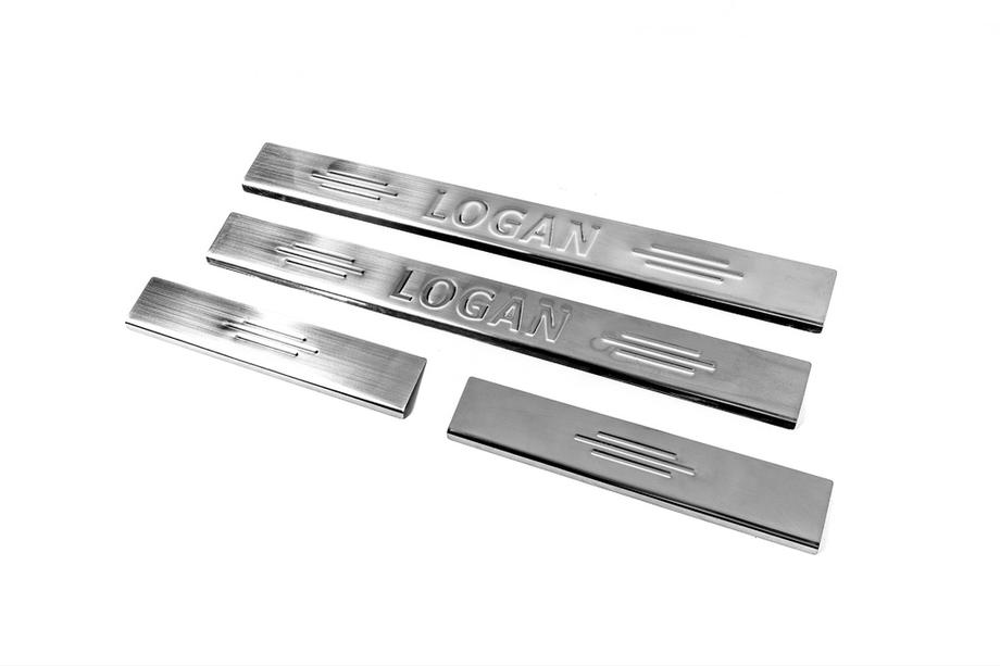 Renault Logan I 2008-2013 Seuils de porte Carmos V2 (4 pcs, inox) Photo 2
