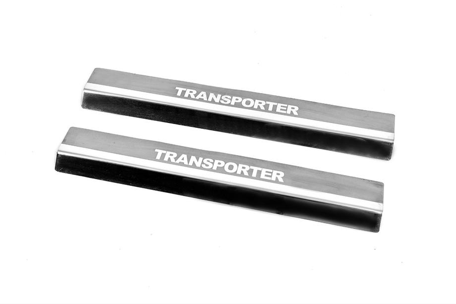 Volkswagen T5 Transporter 2003-2010 Seuils de porte Carmos V2 (2 pcs, inox) Image