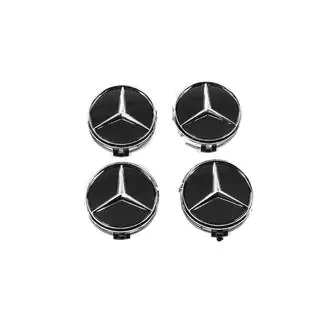 Cache-moyeux 70/75 mm avec anneau (4 pcs, noir) photo 2