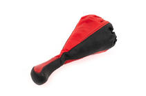 Soufflet de levier de vitesse universel avec pommeau (rouge, cuir) photo 1