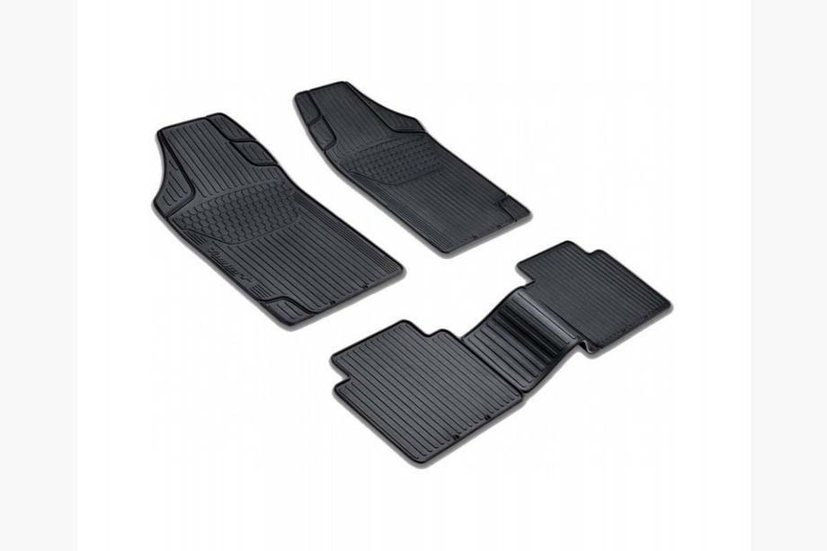 Tapis de sol en caoutchouc universels (4 pcs, PUFI BENT noir) Image