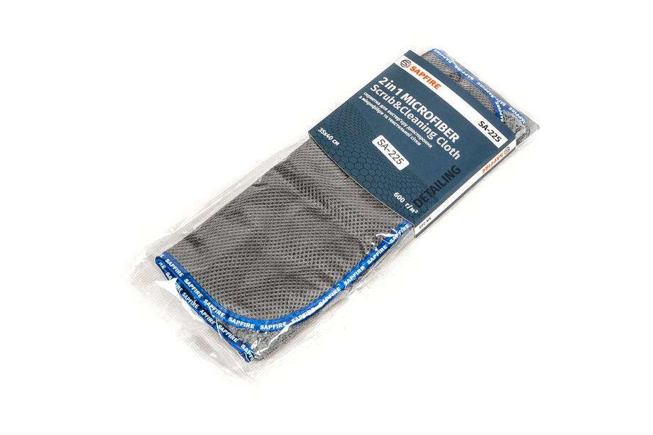 Chiffon double face en microfibre avec maille textile 35x40 cm SA-225 SAPFIRE Photo 4