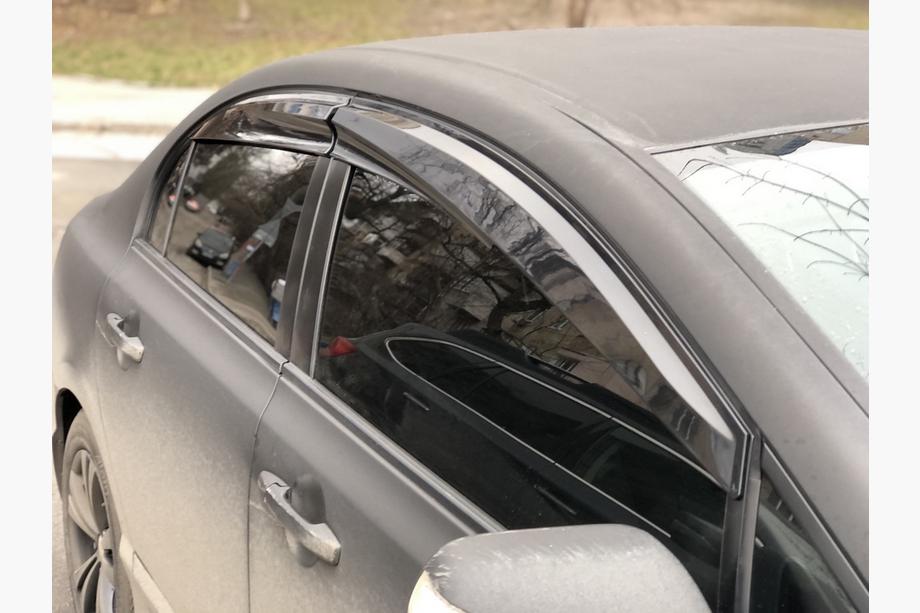 Honda Civic Sedan VIII 2006-2011 Déflecteurs de Vitres (4 pcs, Sunplex Sport) Image
