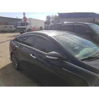 Déflecteurs de Vitres (4 pcs, Sunplex Sport) Hyundai Sonata YF 2010-2014 photo 4