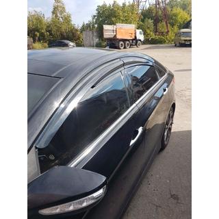 Déflecteurs de Vitres (4 pcs, Sunplex Sport) Hyundai Sonata YF 2010-2014 photo 3