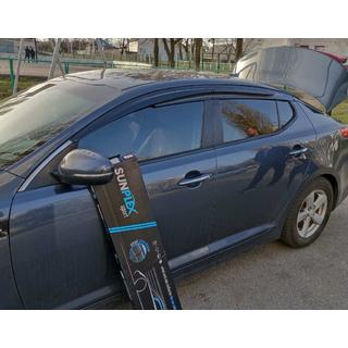Déflecteurs de Vitres (4 pcs, Sunplex Sport) Kia Optima 2010-2016 photo 1