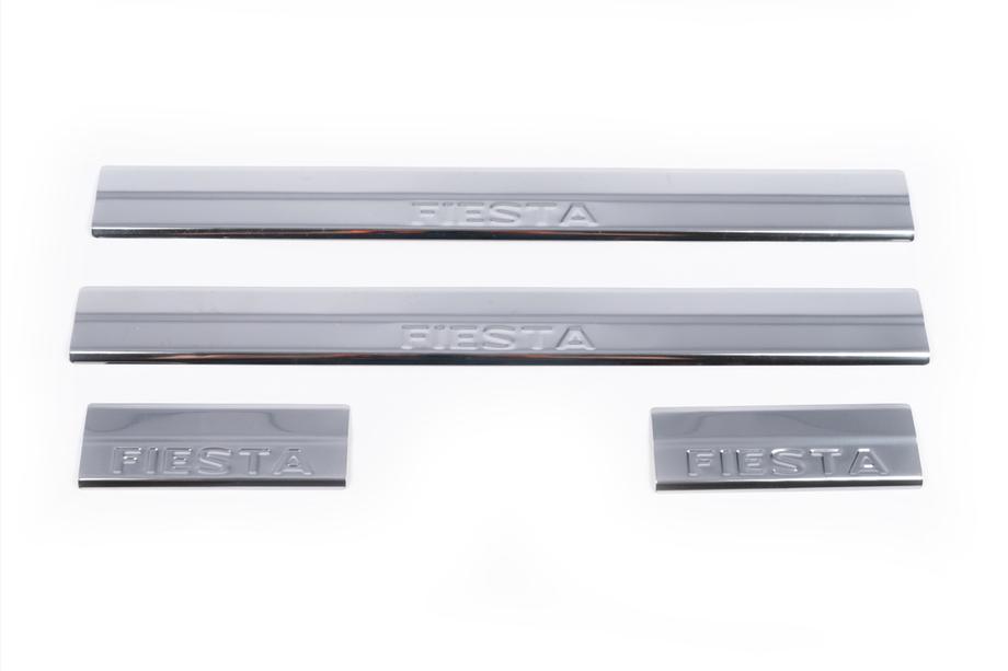 Ford Fiesta 2008-2017 Seuils de porte inox Omsa 4 pièces Photo 2