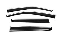 Nissan Navara 2006-2015 Déflecteurs de Vitres avec Moulure Chromée (4 pcs, Sunplex Chrome) photo 3