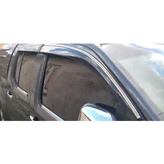 Déflecteurs de Vitres avec Moulure Chromée (4 pcs, Sunplex Chrome)