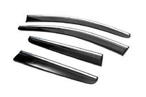 Nissan Qashqai 2007-2010 Déflecteurs de Vitres avec Moulure Chromée (4 pcs, Sunplex Chrome) photo 7