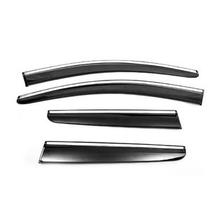 Déflecteurs de Vitres avec Moulure Chromée (4 pcs, Sunplex Chrome) Nissan Qashqai 2010-2014 photo 2
