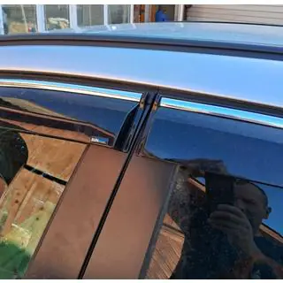 Déflecteurs de vitres chromés avec bande HB/SD (4 pcs, Sunplex Chrome) photo 4