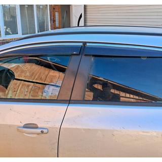 Déflecteurs de vitres chromés avec bande HB/SD (4 pcs, Sunplex Chrome) Opel Astra J 2009-2015 photo 1