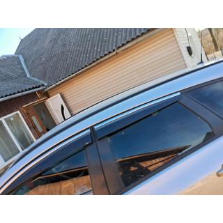 Déflecteurs de vitres chromés avec bande HB/SD (4 pcs, Sunplex Chrome) Opel Astra J 2009-2015 photo 3