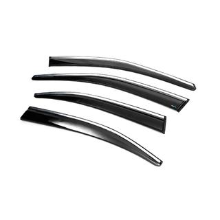 Déflecteurs de Vitres avec Moulure Chromée Liftback (4 pcs, Sunplex Chrome) Skoda Octavia III A7 2013-2019 photo 2
