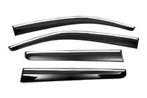 Volkswagen Amarok 2010-2022 Déflecteurs de Vitres avec Moulure Chromée (4 pcs, Sunplex Chrome) photo 1