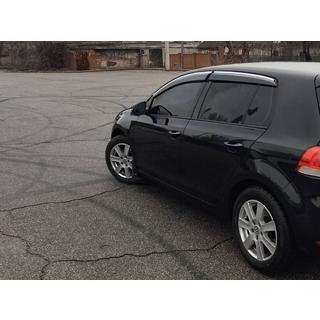 Déflecteurs de Vitres avec Moulure Chromée (4 pcs, Sunplex Chrome) Volkswagen Golf 5 2003-2009 photo 4