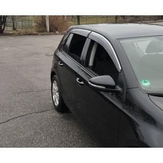 Déflecteurs de Vitres avec Moulure Chromée (4 pcs, Sunplex Chrome) Volkswagen Golf 5 2003-2009 photo 1