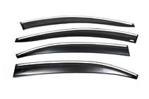 Volkswagen Jetta 2011-2018 Déflecteurs de Vitres avec Moulure Chromée (4 pcs, Sunplex Chrome) photo 3